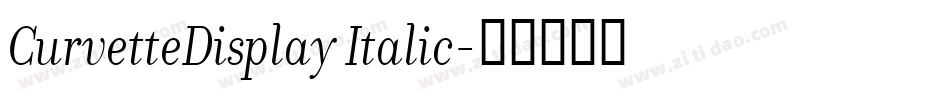 CurvetteDisplay Italic字体转换